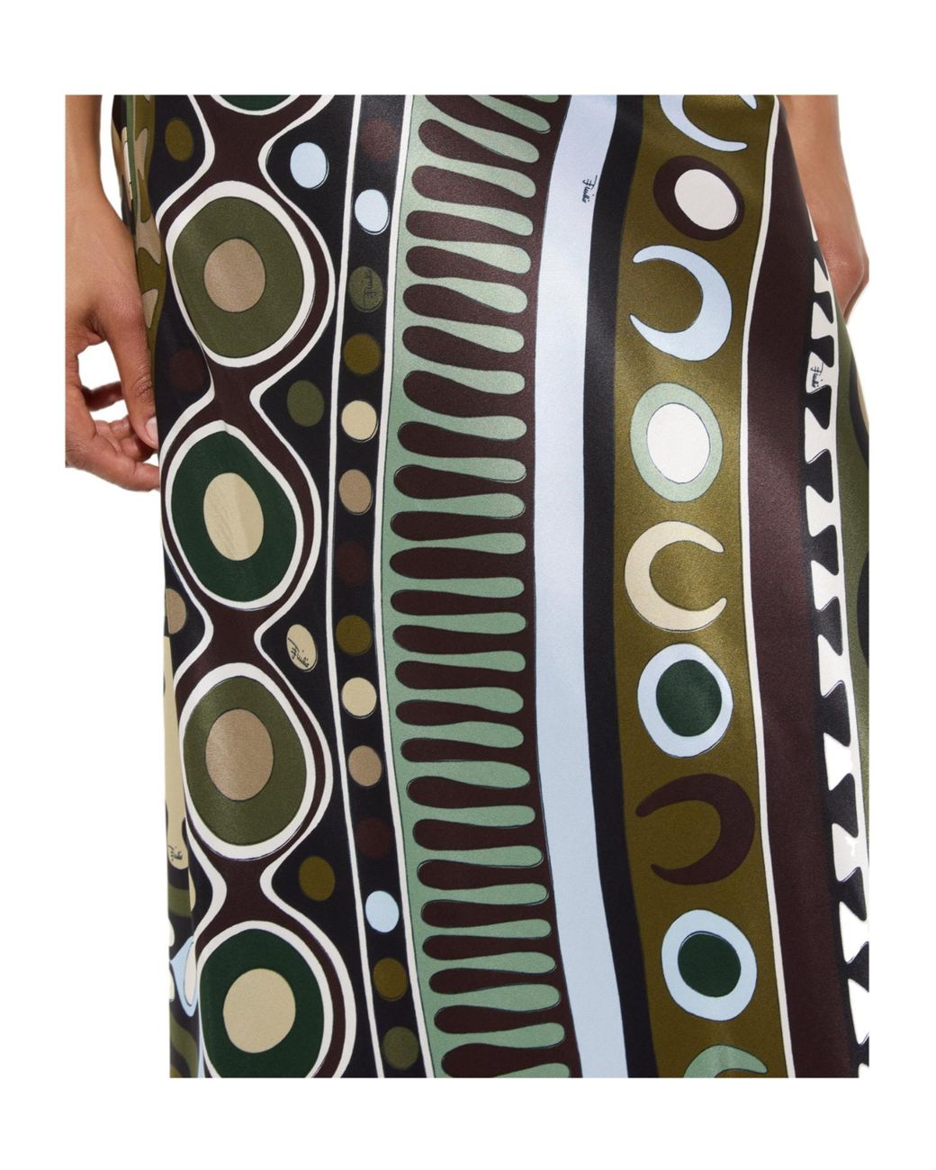 Emilio Pucci Multicolor Pucci Soleil Print Satin Skirt