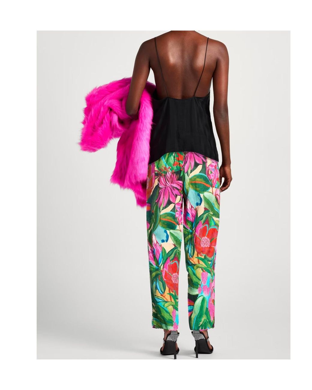Farm Rio Green Floral Casual Pants