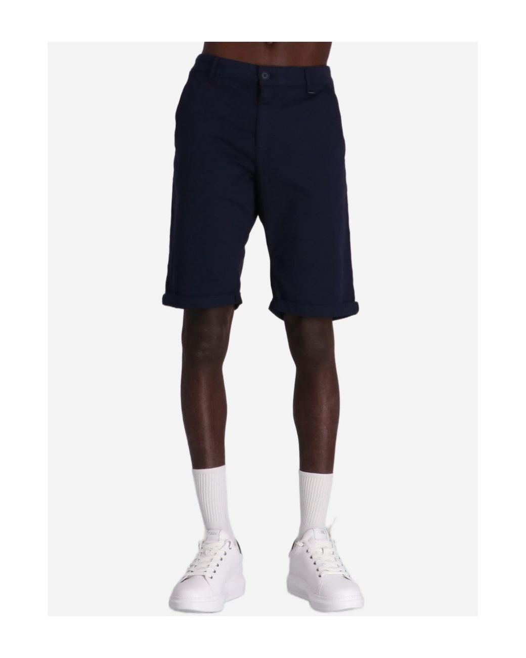 Karl Lagerfeld Blue Multi-Pocket Shorts for men