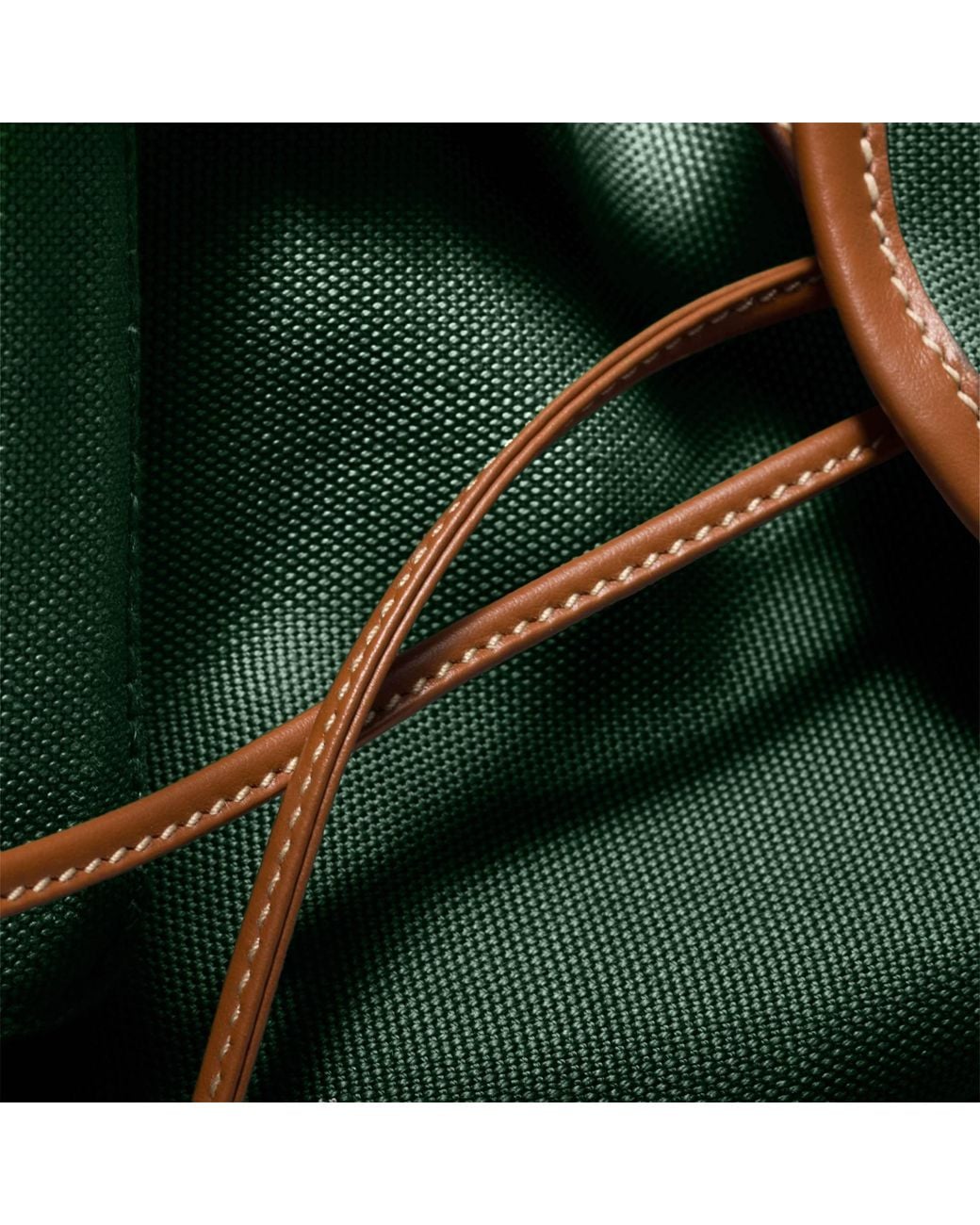 Miu Miu Green Canvas And Leather Backpack