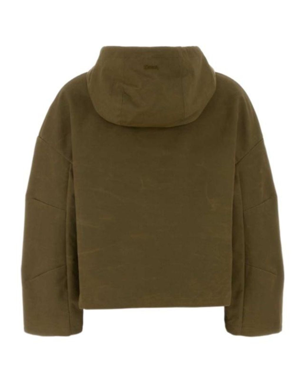 Herno Green Boxy Hooded Jacket