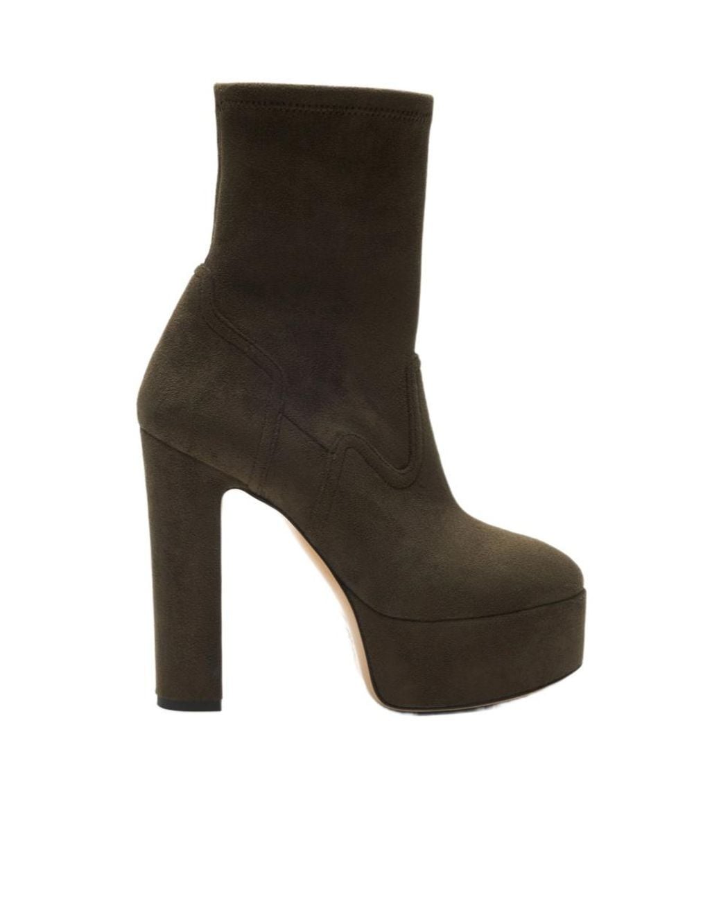 Casadei Brown Patty Platform Ankle Boots