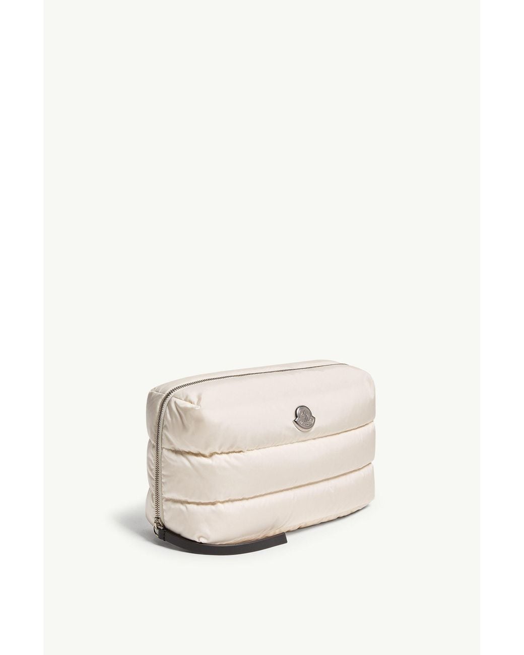 Moncler White Caradoc Quilted Make Up Bag