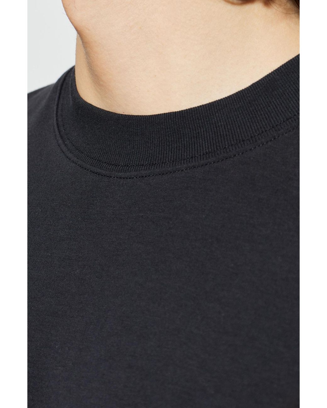 DARKPARK Black Crew Neck Short-Sleeved T-Shirt for men