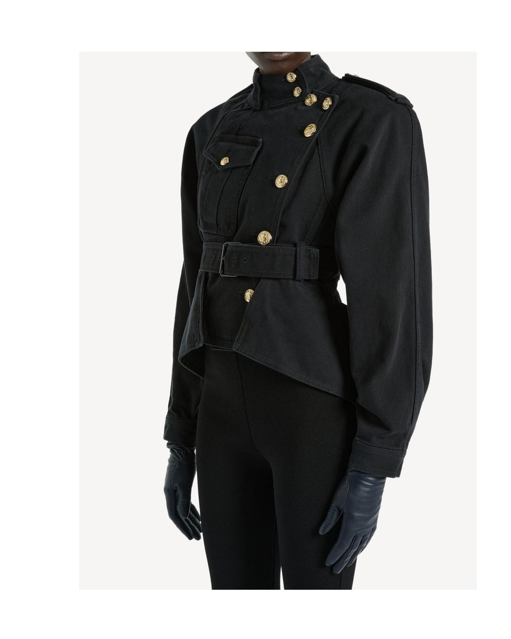 Balmain Black Denim Signature Jacket