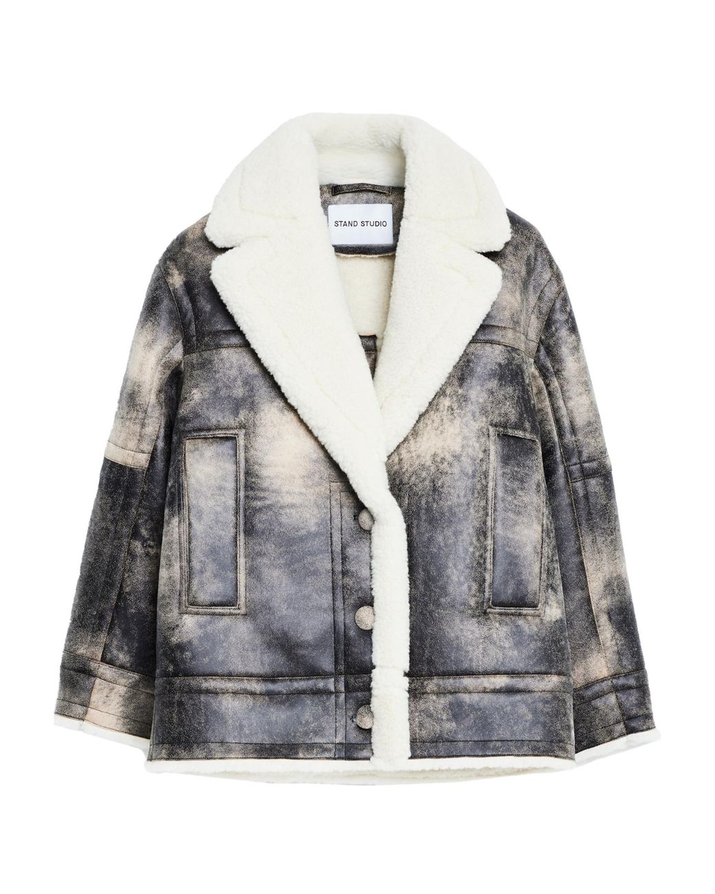 Stand Studio Gray Louisa Button-Up Jacket