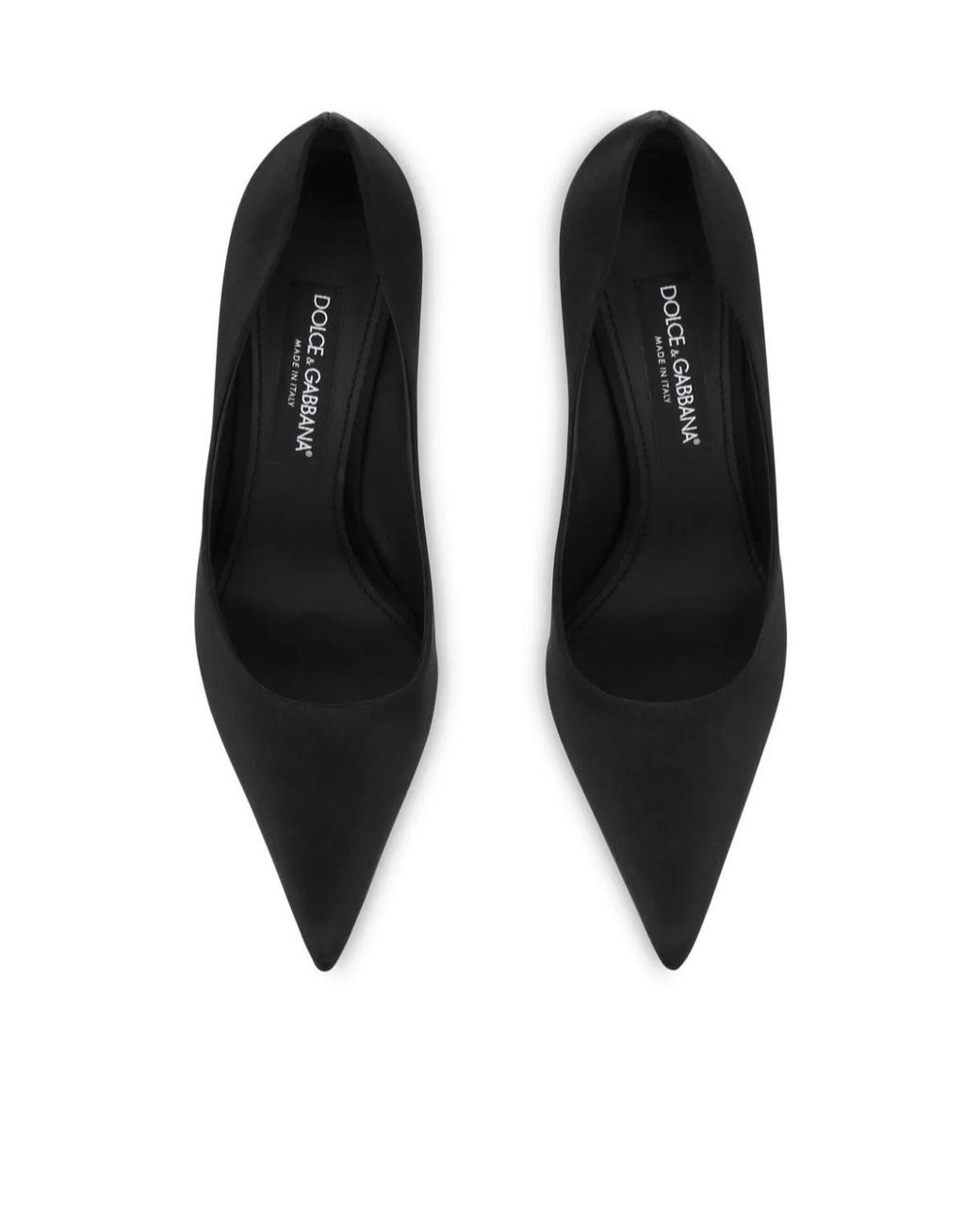 Dolce & Gabbana Black Logo Lettering Pointed Toe Pumps