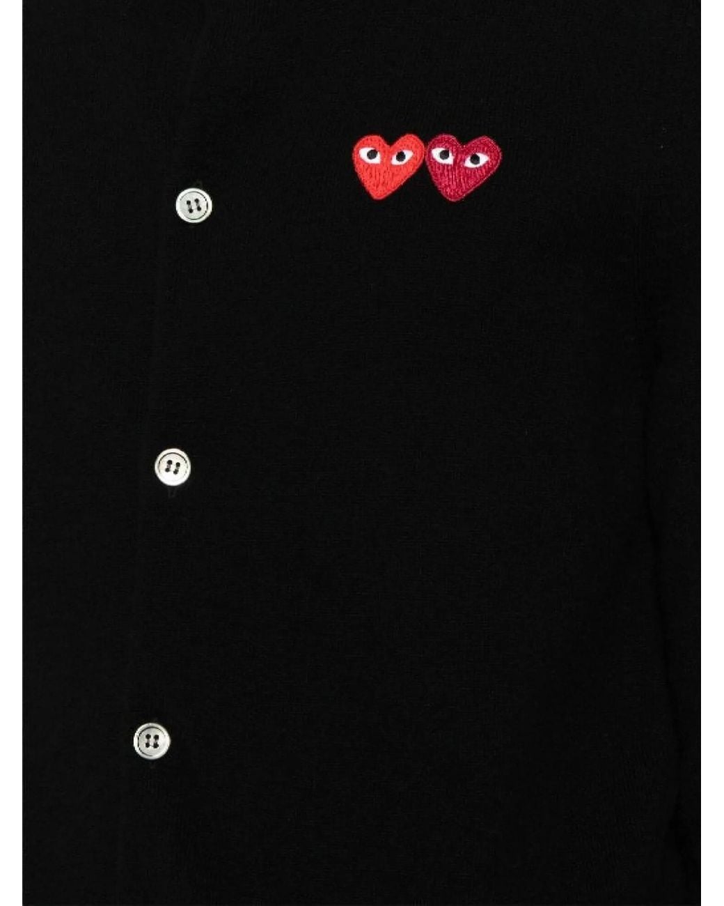 COMME DES GARÇONS PLAY Black Comme Des Garçons Play Crewneck Knitted Cardigan