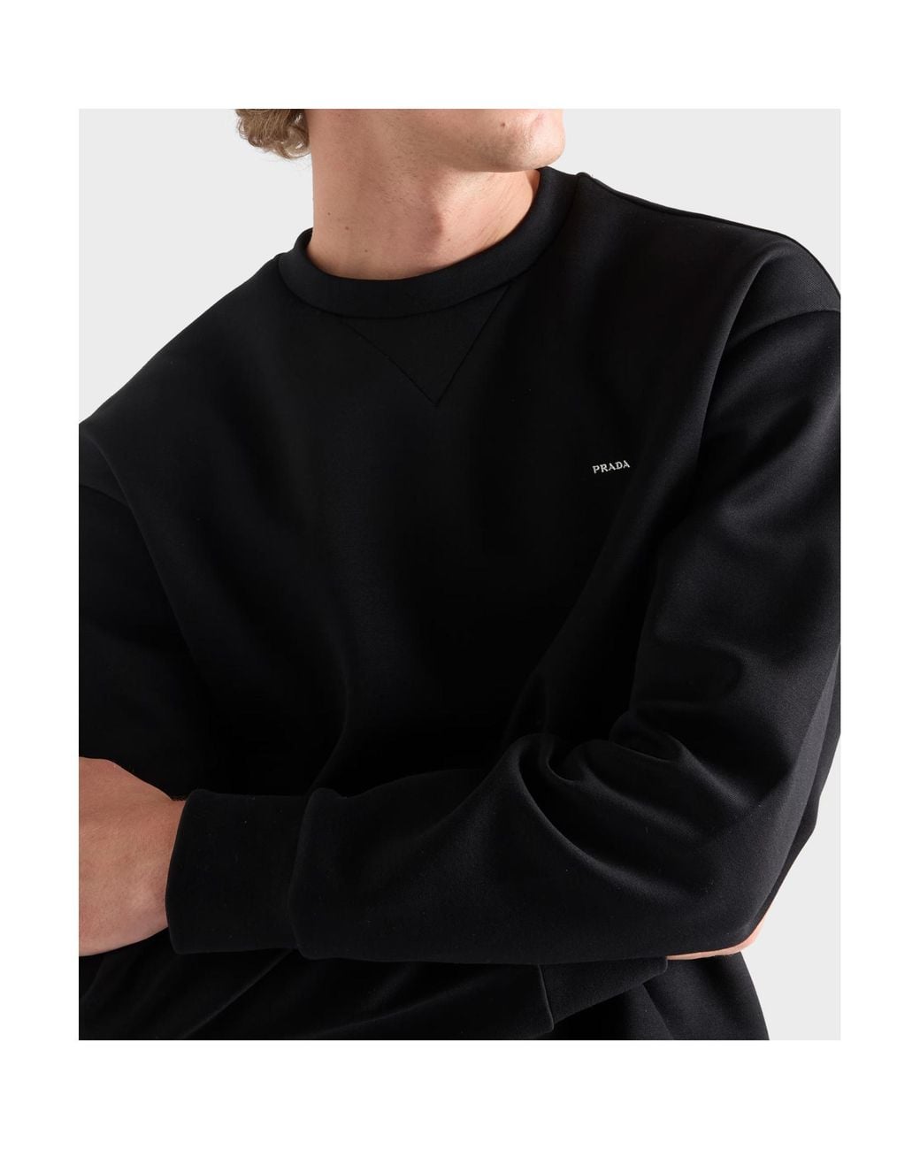 Prada Black Sweat-Shirt En Jersey for men