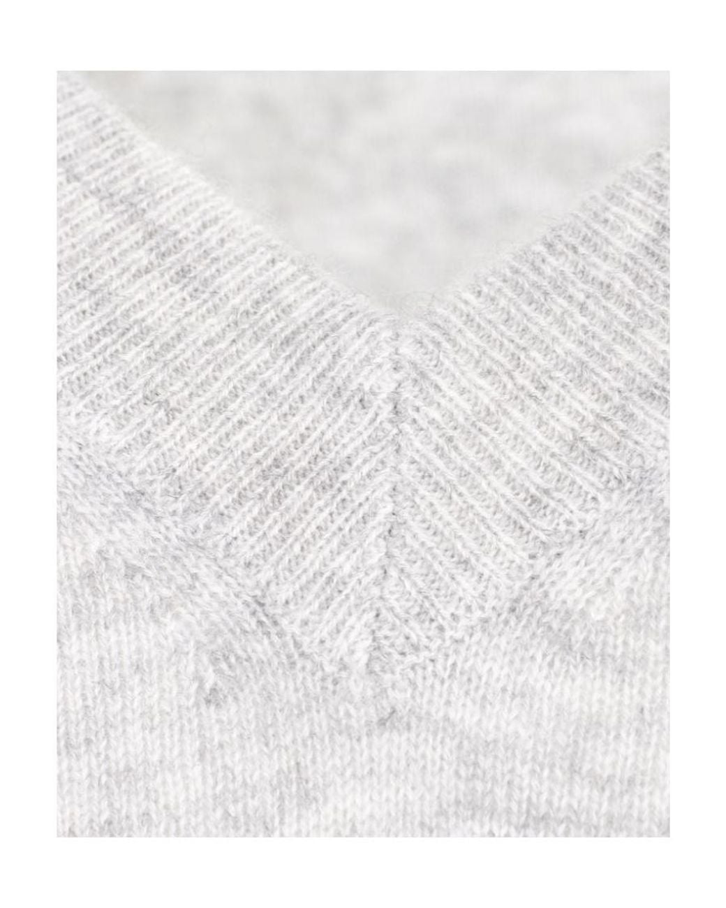 Brunello Cucinelli Gray Ribbed-Knit Jumper for men