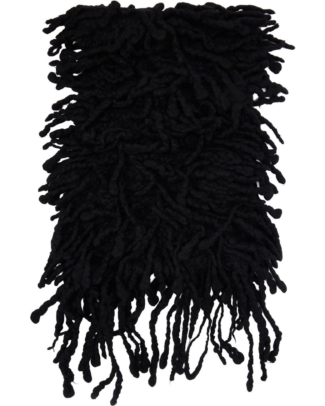 Ann Demeulemeester Sanra Fringed Stole Scarf in Black | Lyst