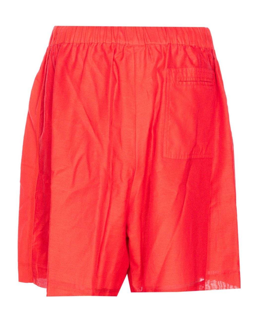 Pinko Red Logo Patch Wide Leg Bermuda Shorts