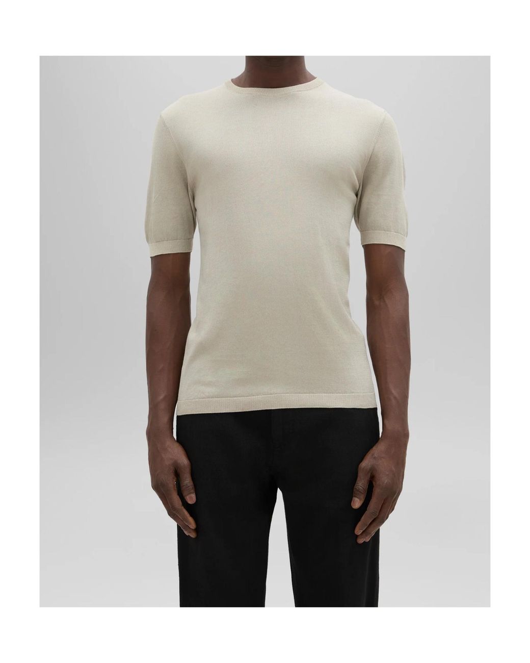 Aspesi White Fine-Knit T-Shirt for men