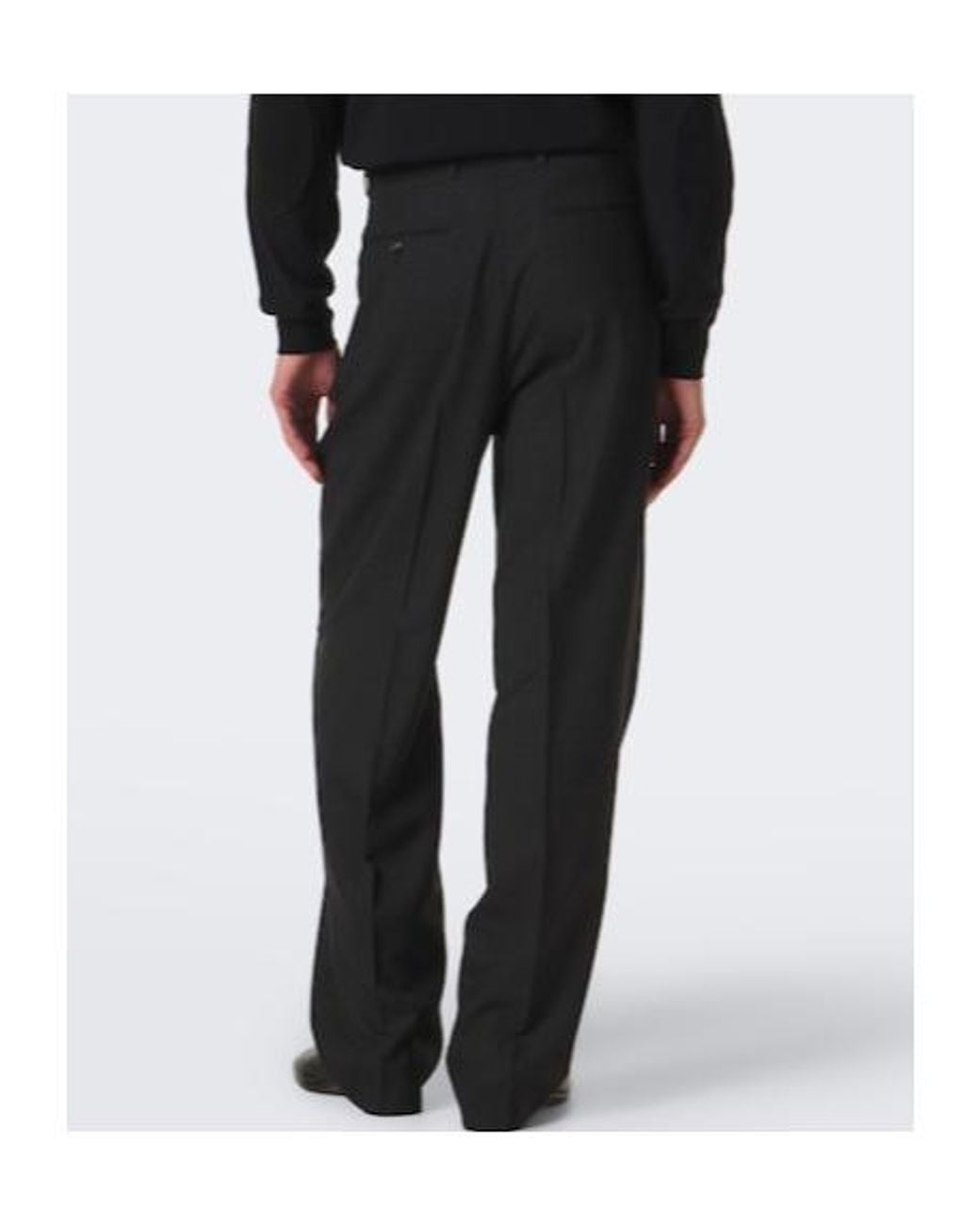 Maison Margiela Black Wool Wide-Leg Pants for men