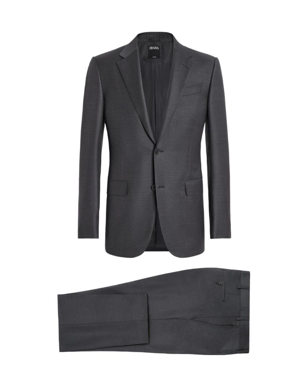 Zegna Black Slim-Cut Single-Breasted Suit for men