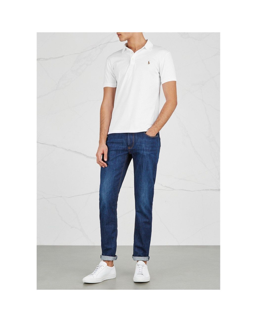 Polo Ralph Lauren White Cotton Polo Shirt for men