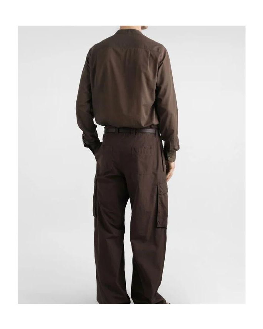 Dolce & Gabbana Brown Mandarin Shirt for men