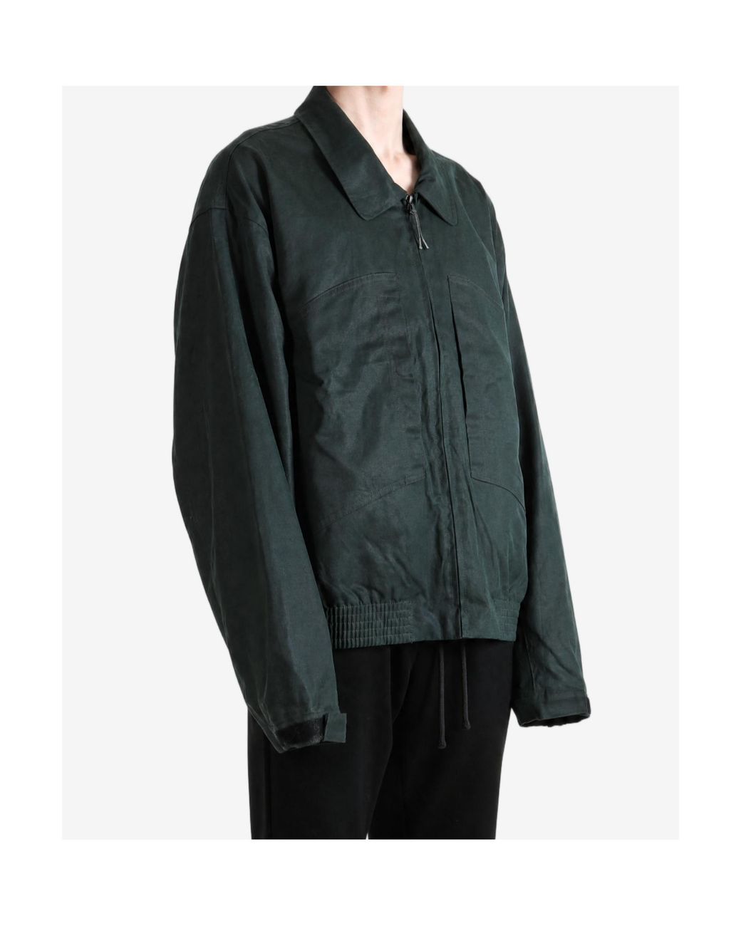 Roa Black Pilot Zip-Up Panelled Jacket for men