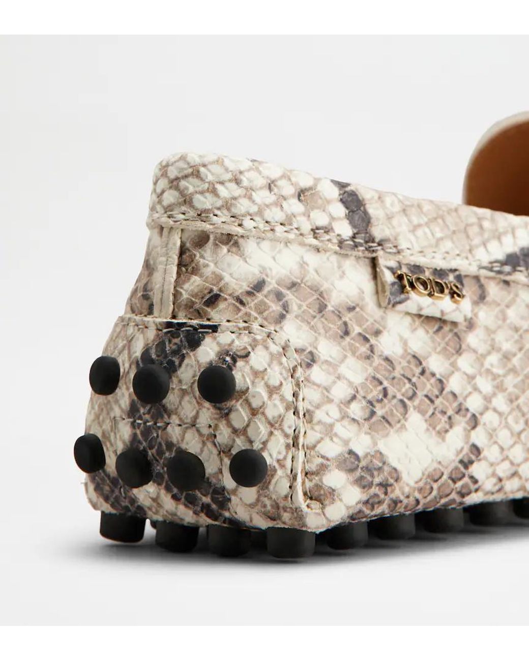 Tod's Natural Snakeskin-Effect Gommino Loafers