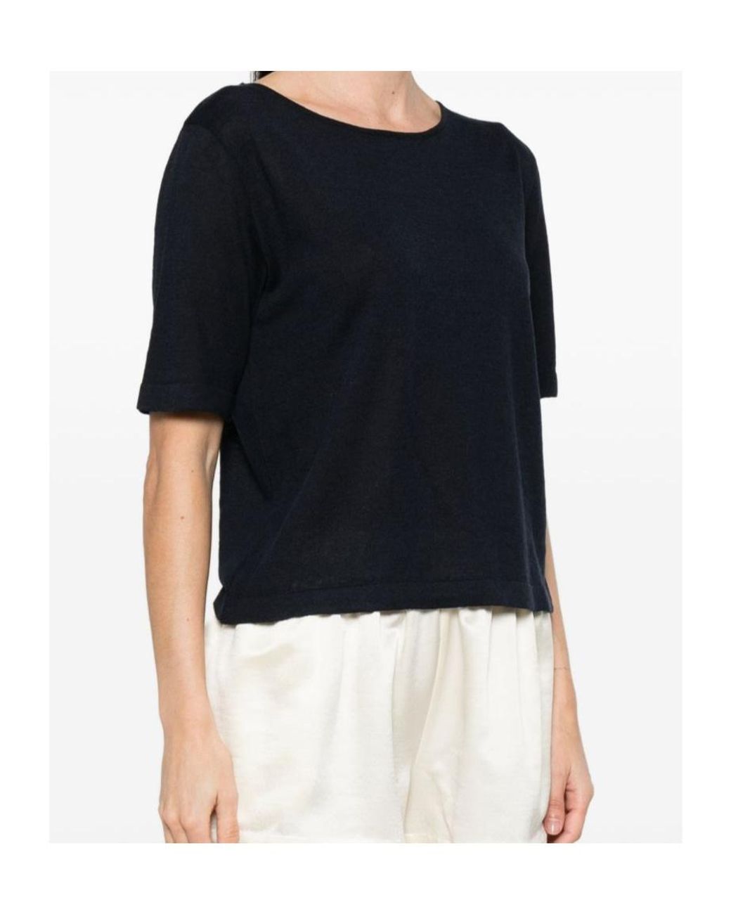 Baserange Black Crew-Neck T-Shirt