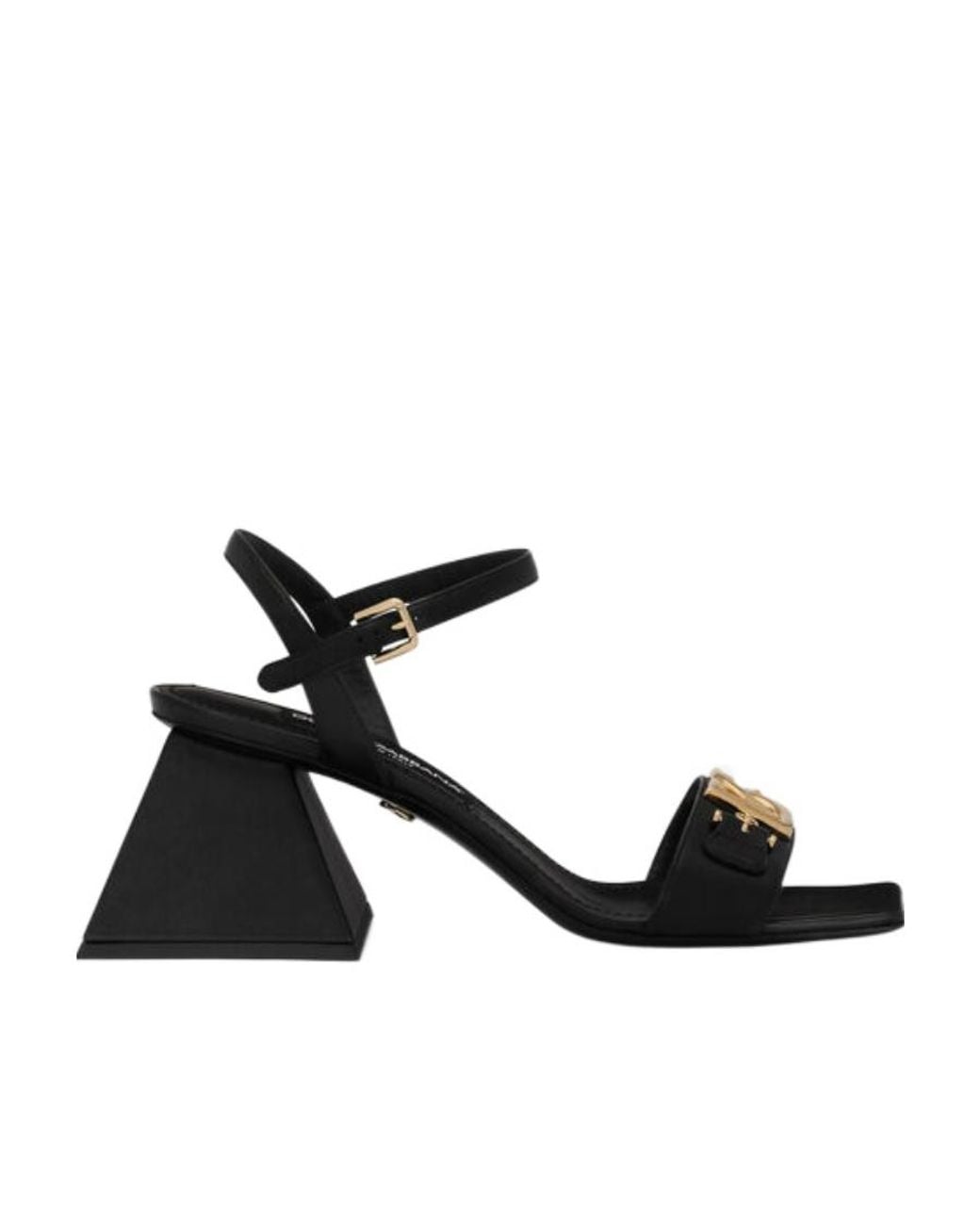Dolce & Gabbana Black Logo-Detail Open-Toe Sandals