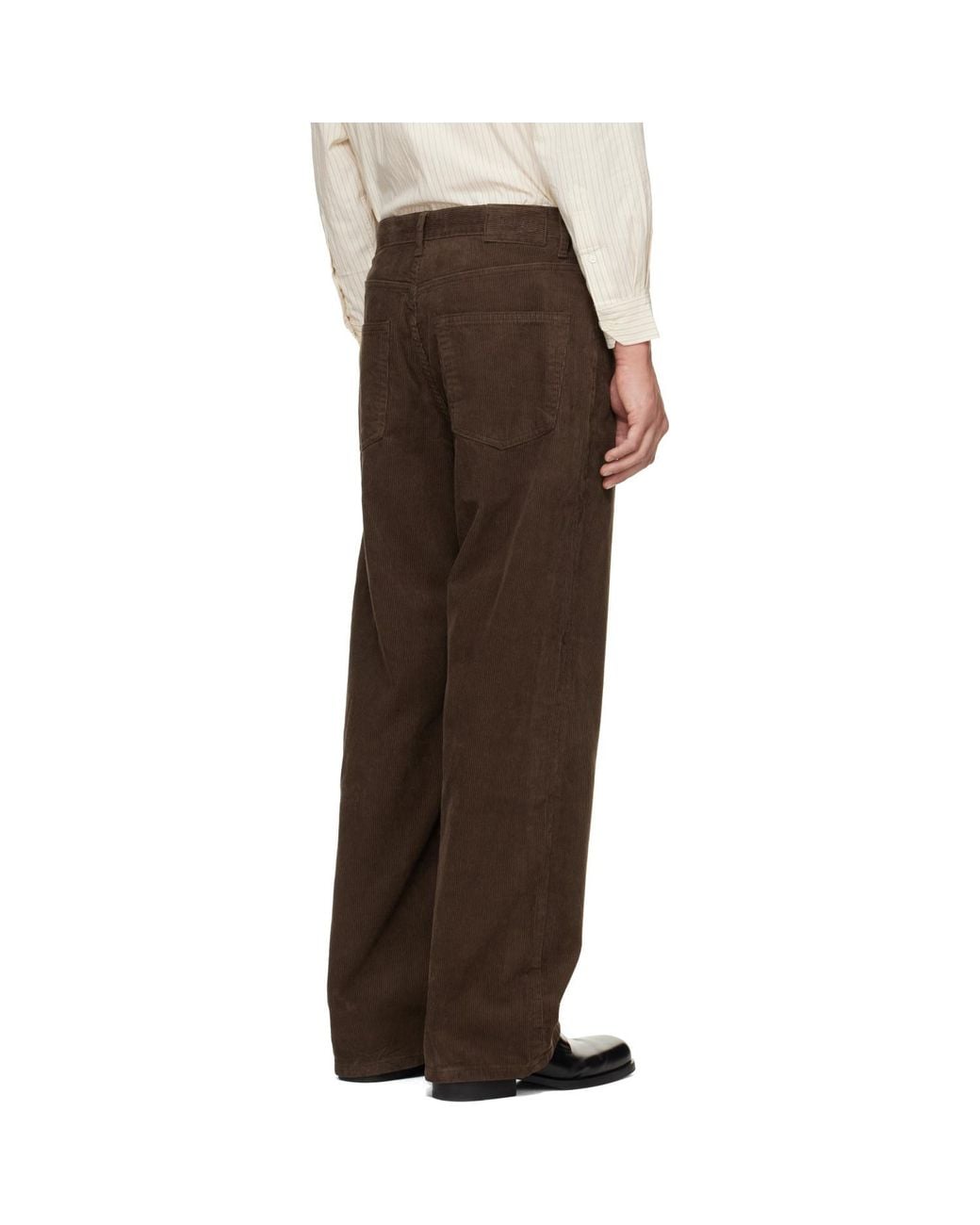 DUNST Brown 90S Wide Corduroy Pants for men