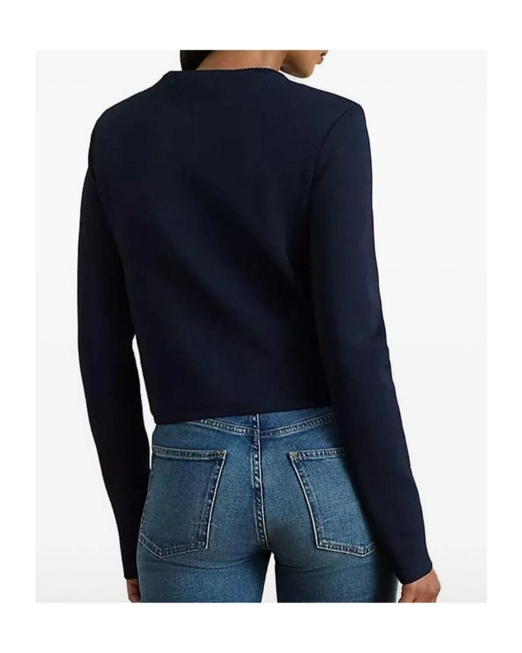 Ralph Lauren Blue Buttoned Pocket Cardigan