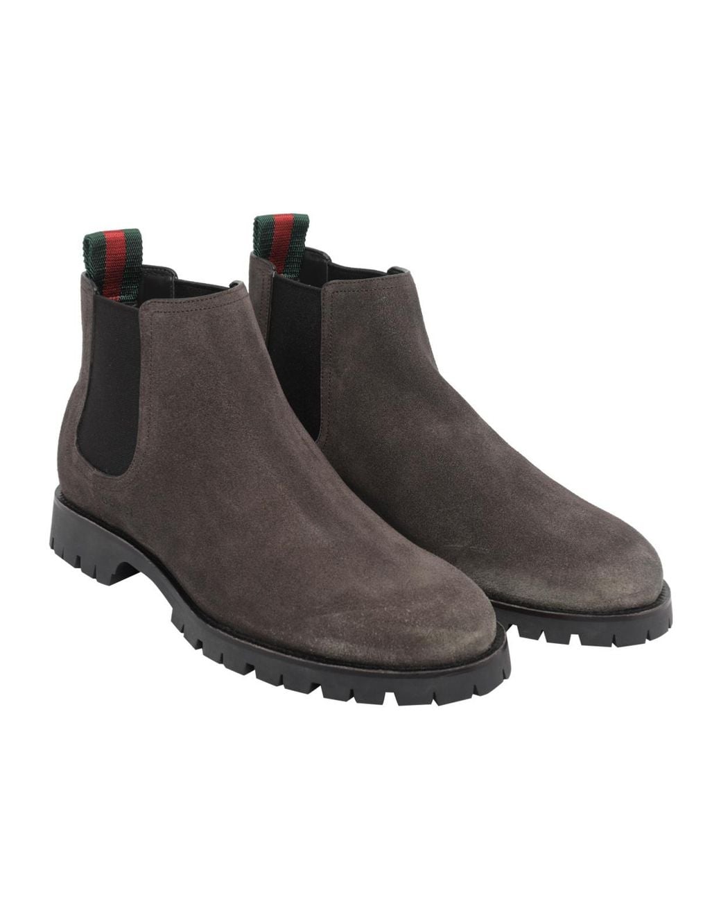 Gucci Brown Lug Sole Chelsea Boots for men