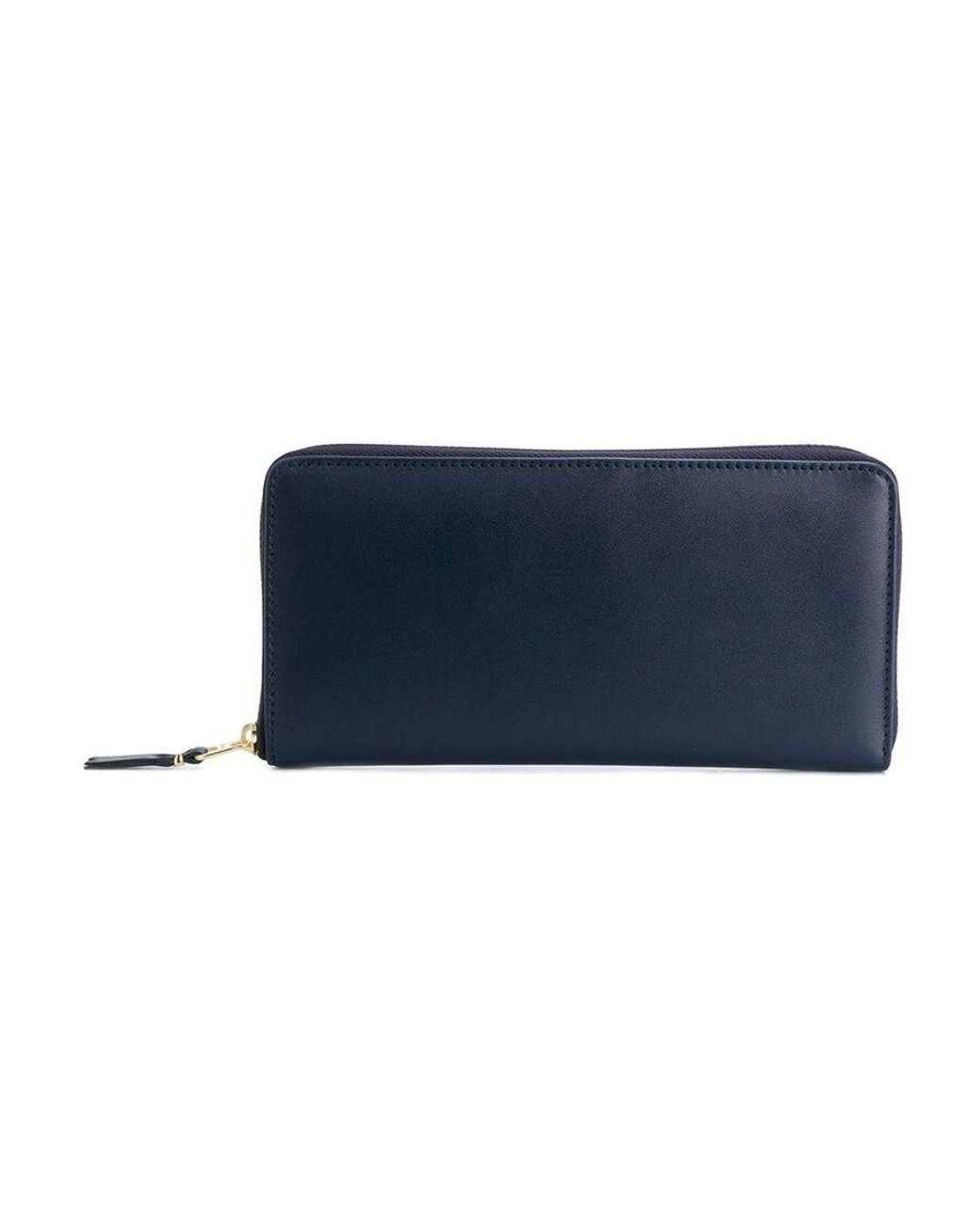 Comme des Garçons Blue Zip Around Wallet for men