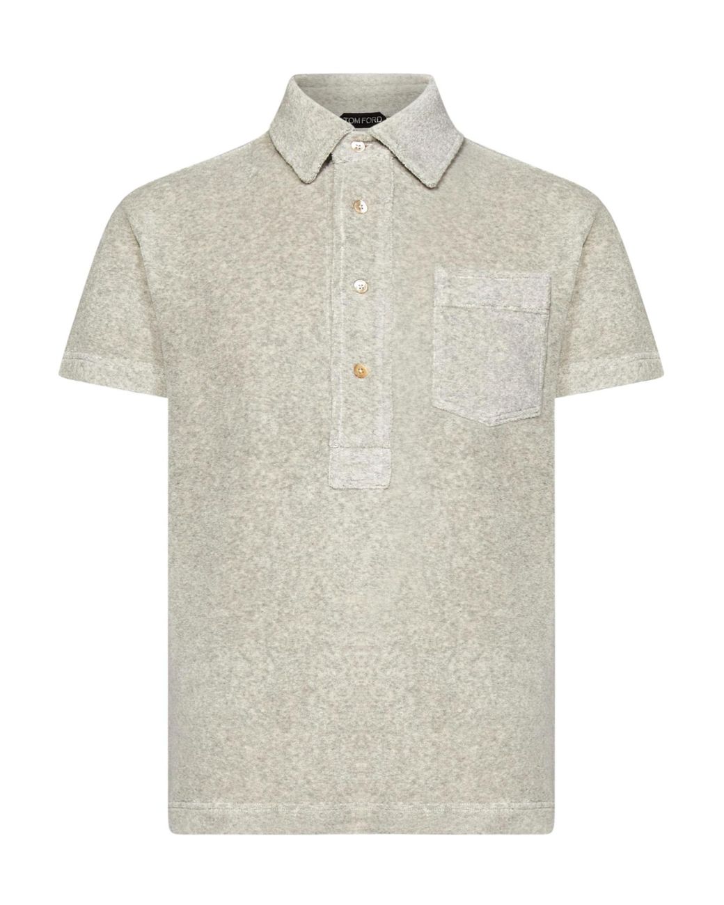 Tom Ford White Towelling Polo Shirt for men