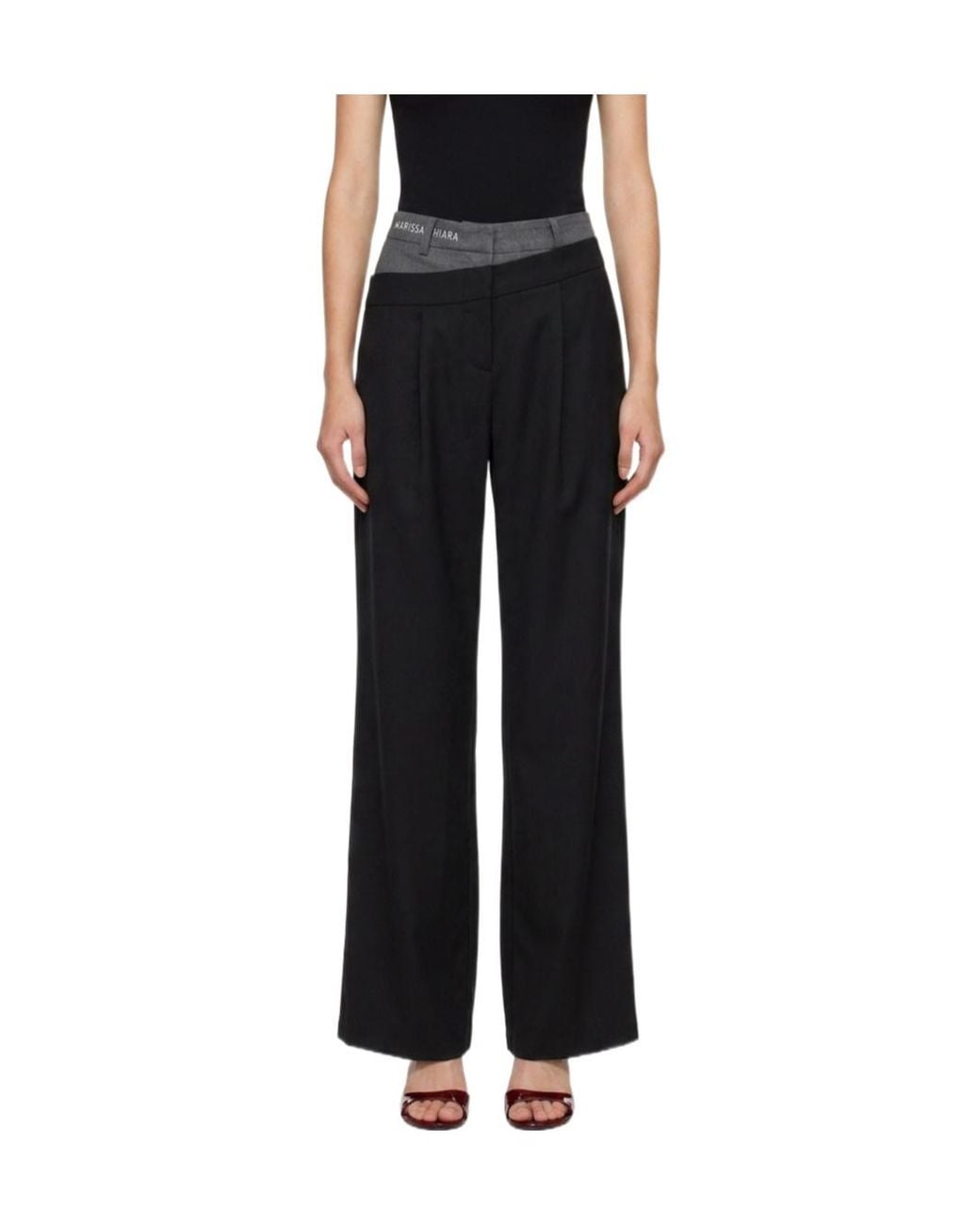 Marissa Chiara Black Patchwork Casual Pants