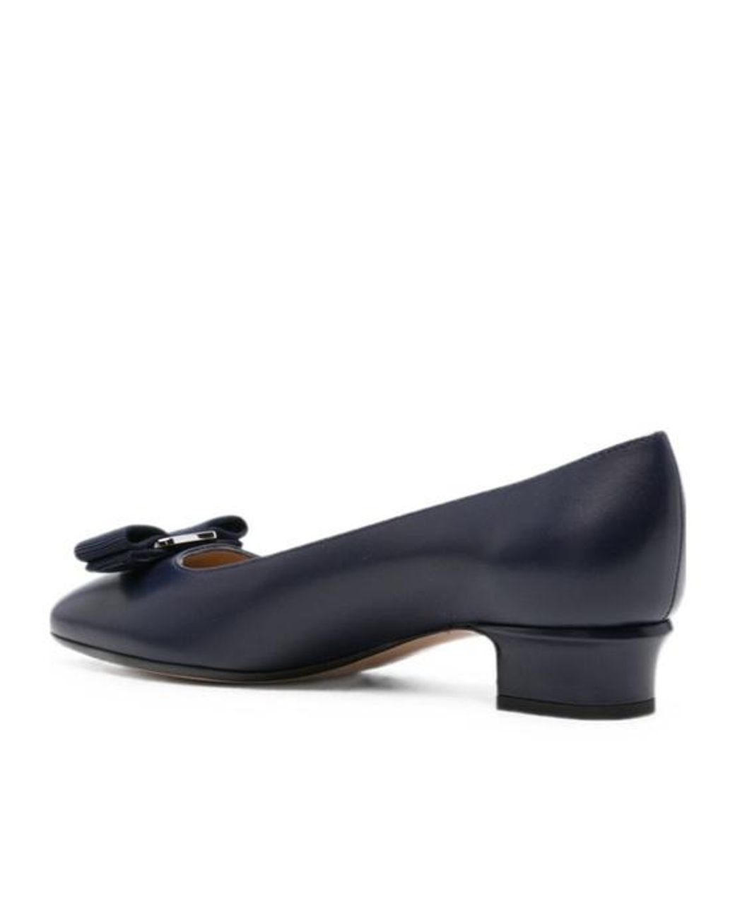 Ferragamo Blue Round-Toe High Heels