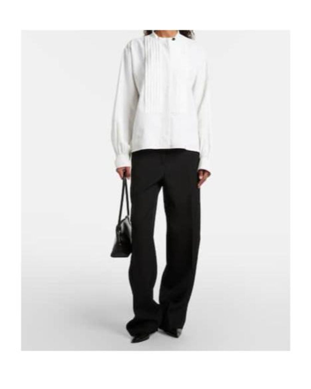 Jil Sander Black Low-Rise Wool Straight Pants