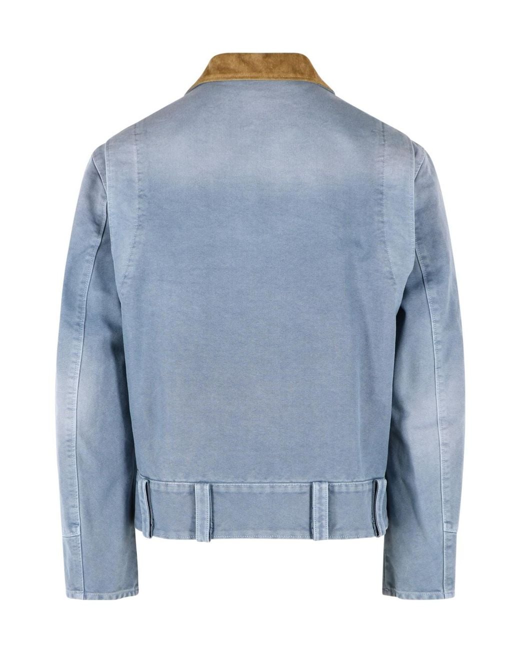 Marni Blue Contrast Collar Zip Jacket for men