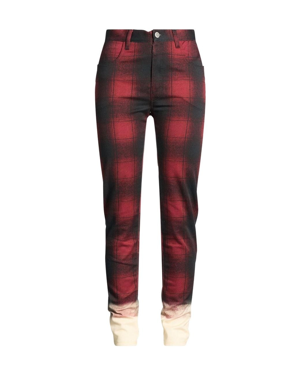 Maison Margiela Red Gabardine Skinny Trousers