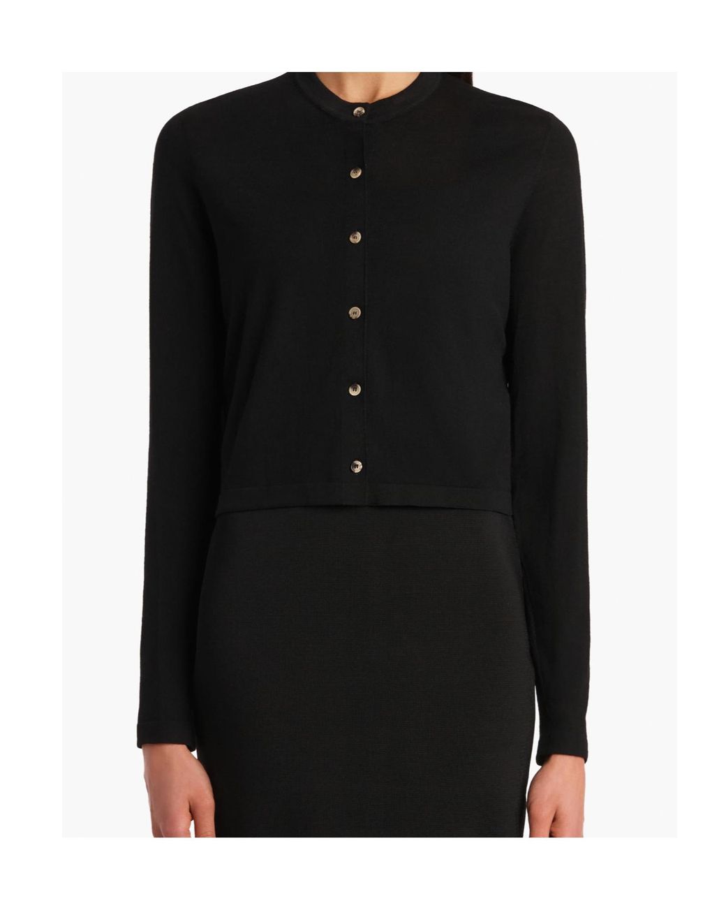 Khaite Black Long Sleeved Buttoned Cardigan