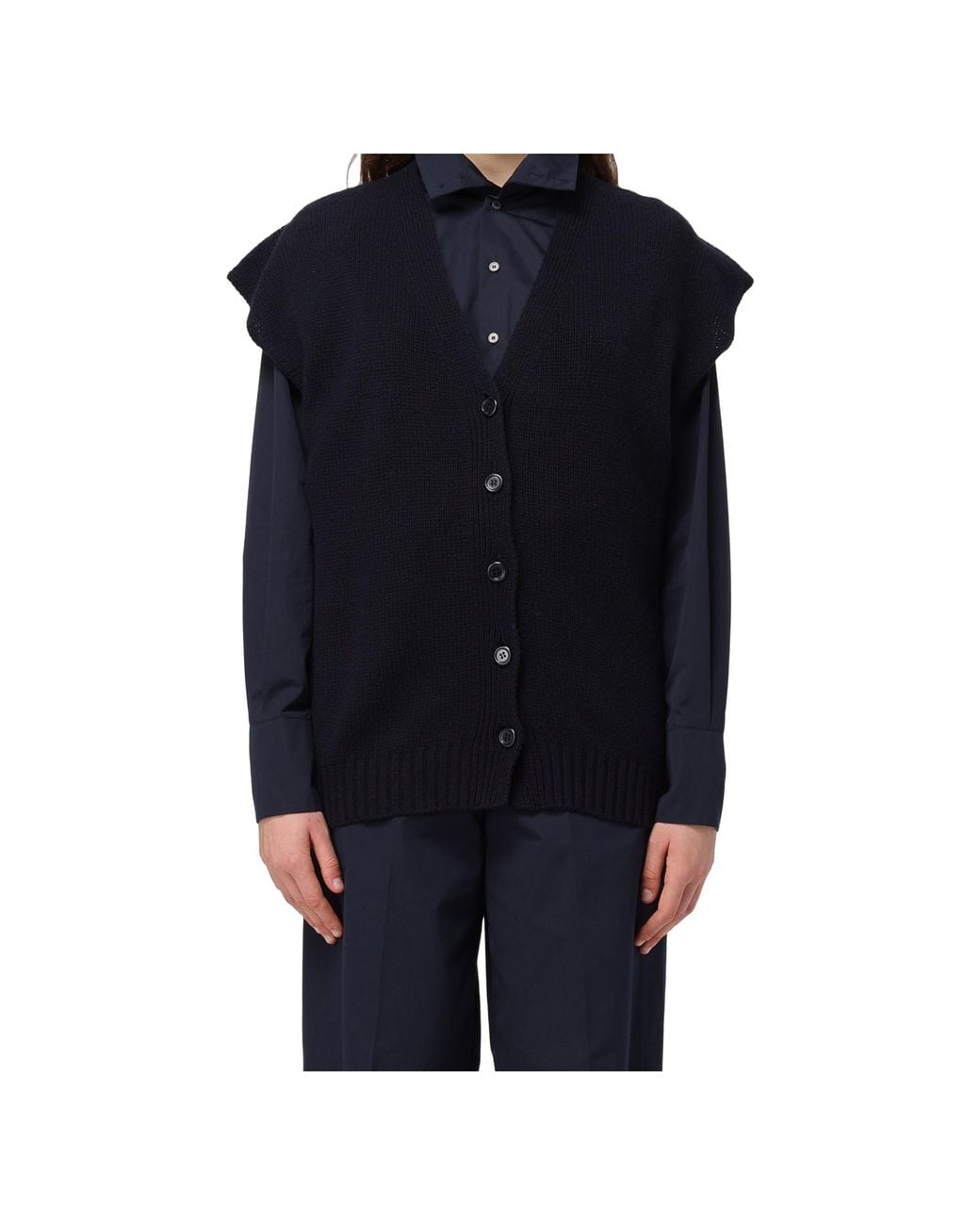 Fabiana Filippi Blue Brushed Gilet