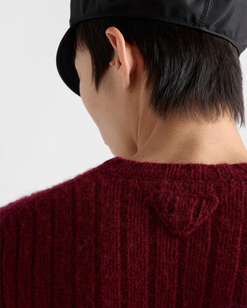 Prada Red Wool Crew-Neck Sweater for men