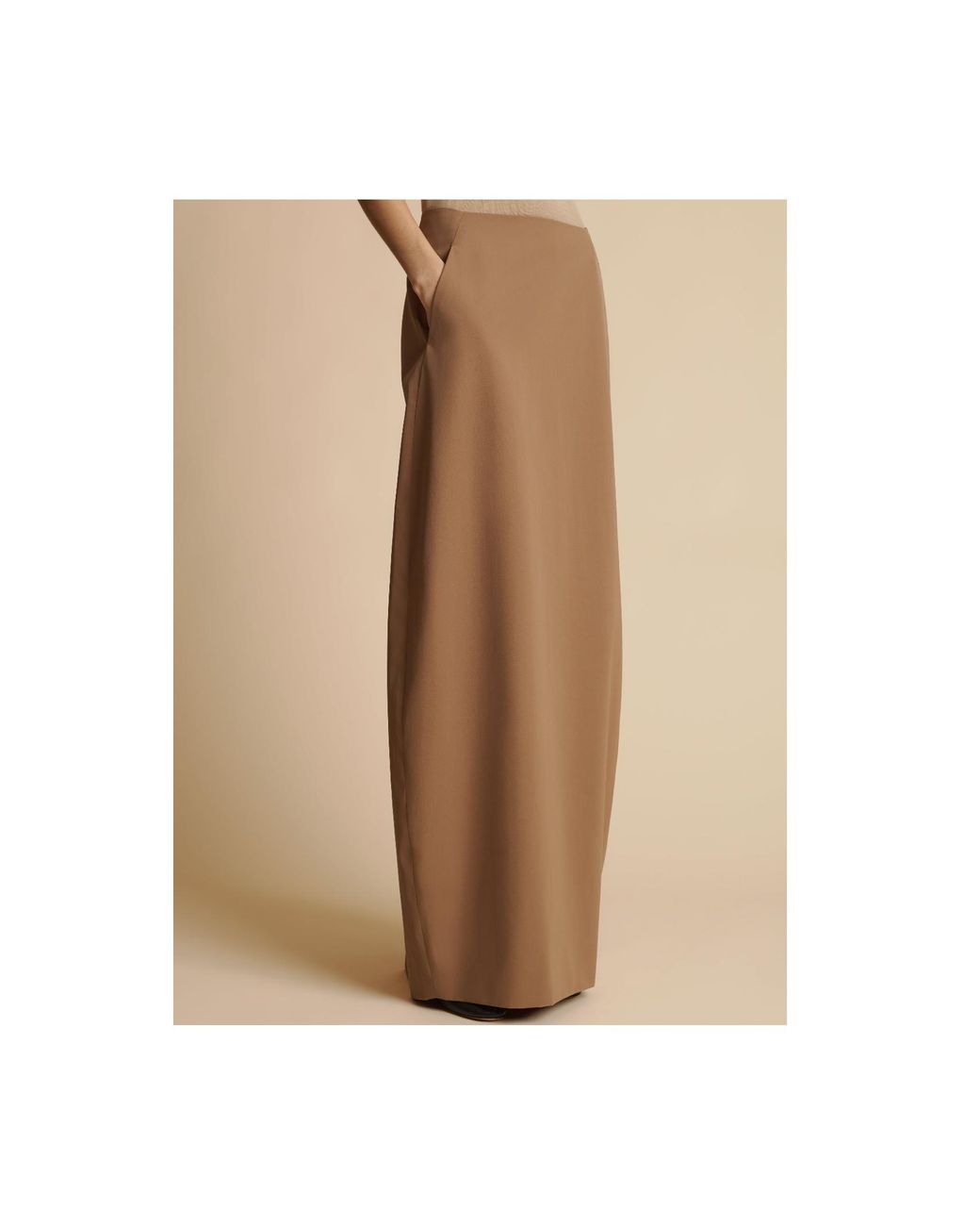 Khaite Natural Back Slit Skirt