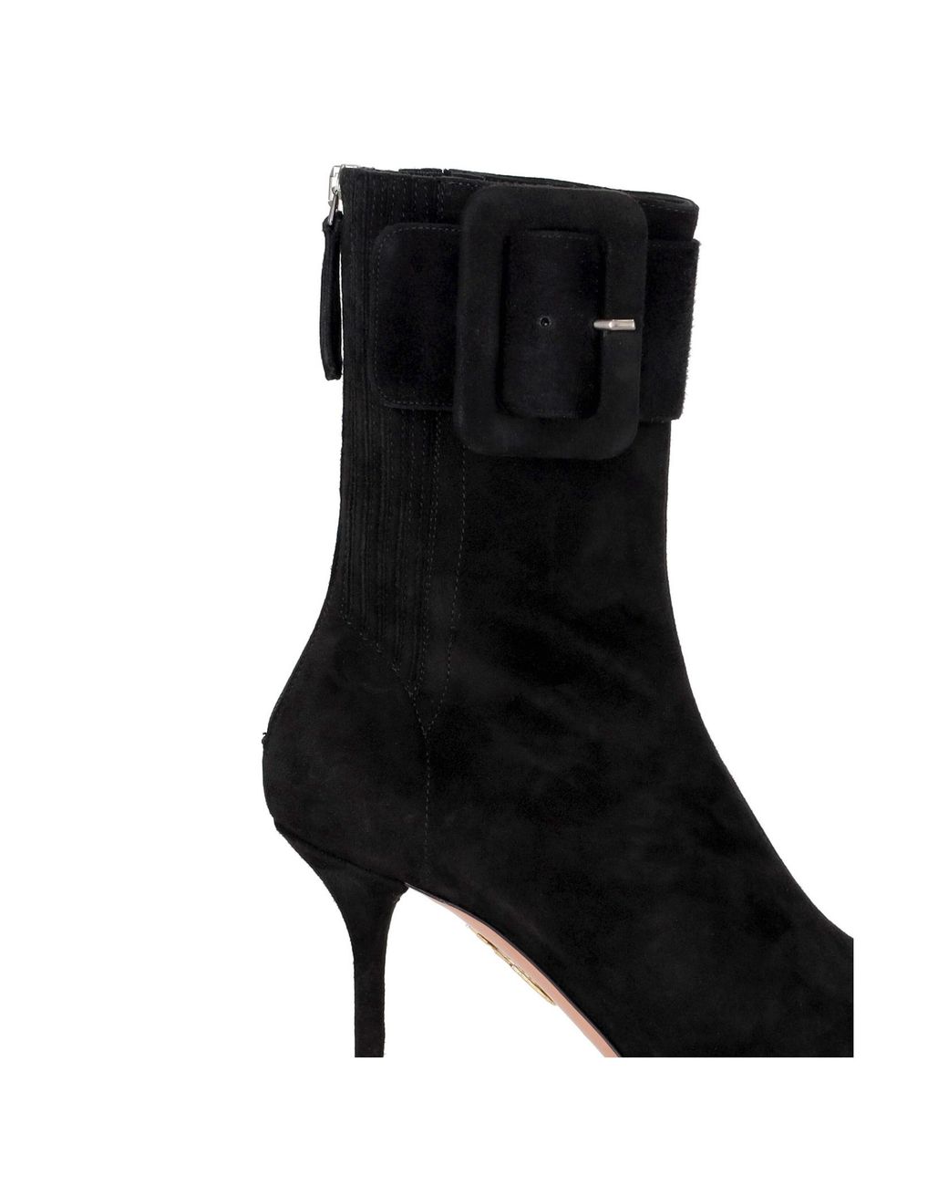 Aquazzura Black St Honoré 95Mm Suede Boots