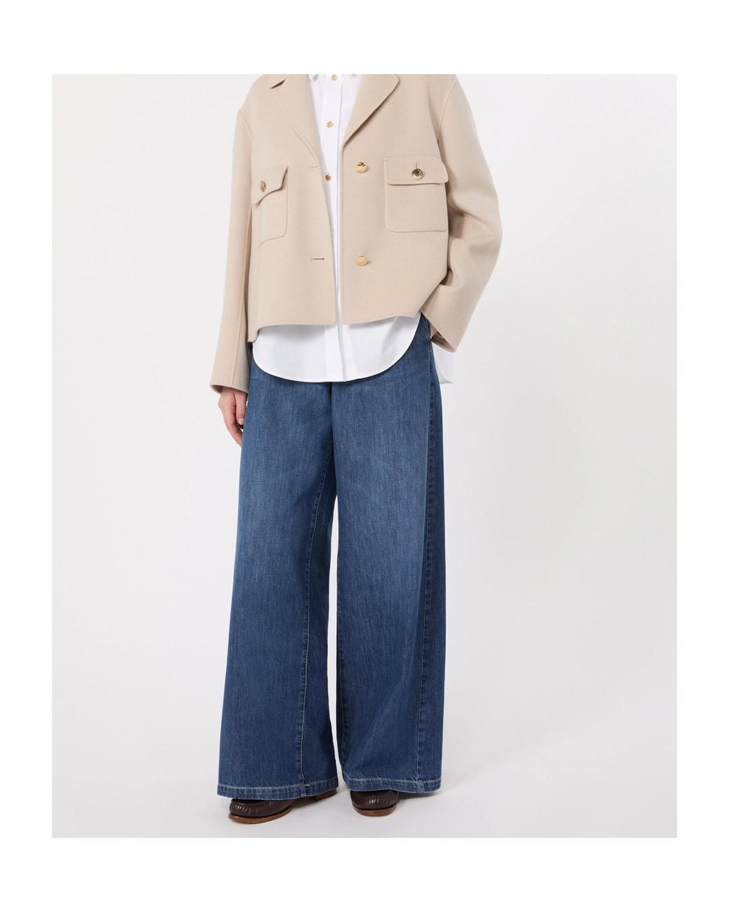 Max Mara Blue S Gelato Wide-Leg Jeans