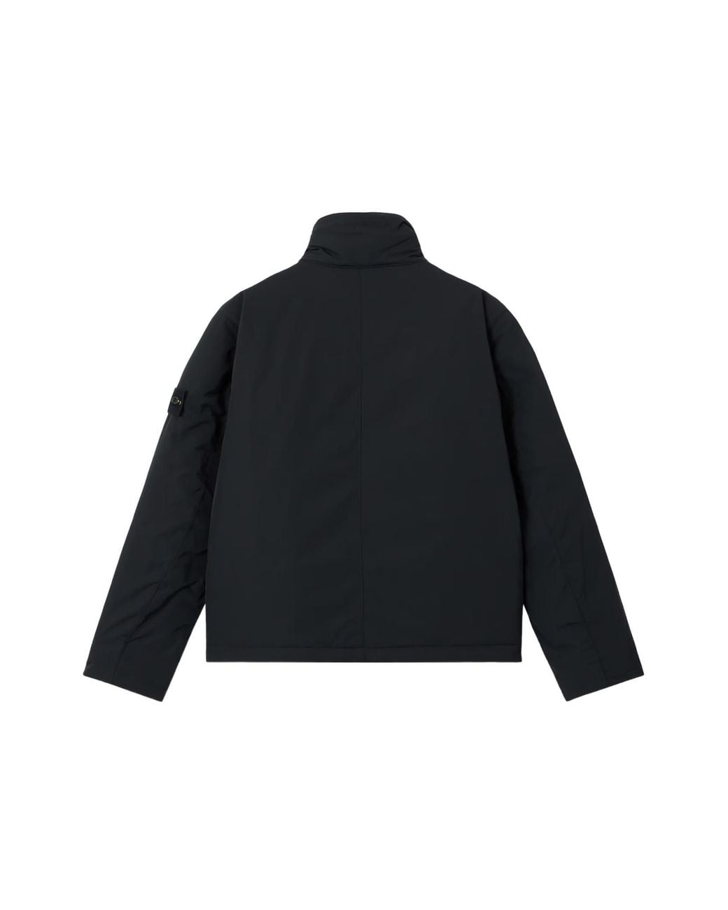 Stone Island Blue Logo Patch High Neck Jacket for men