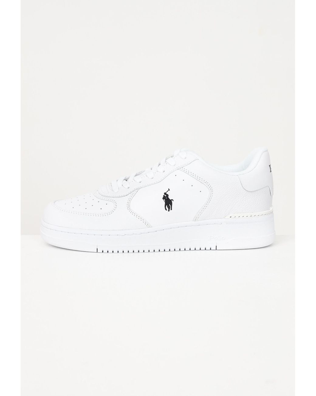 Polo Ralph Lauren White Masters Court Low-Top Sneakers for men