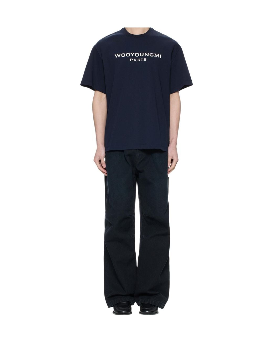 Wooyoungmi Blue Logo Oversized T-Shirt for men