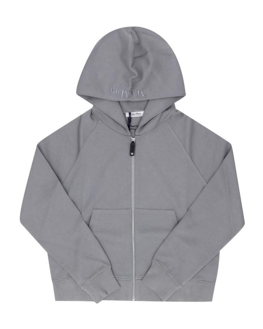 Max Mara Gray Technical Cotton Jersey Sweatshirt