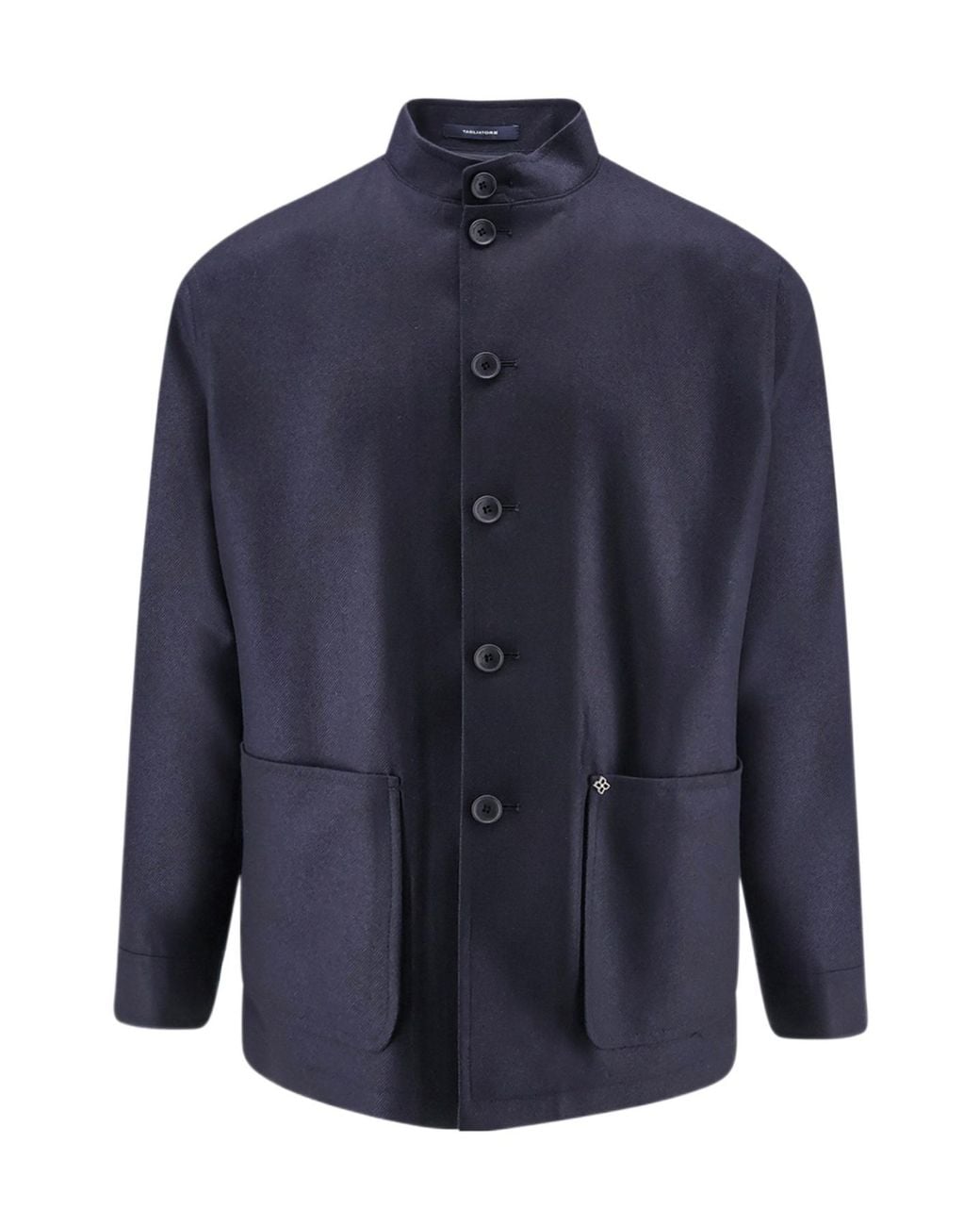 Tagliatore Blue Gklein Mandarin Collar Jacket for men