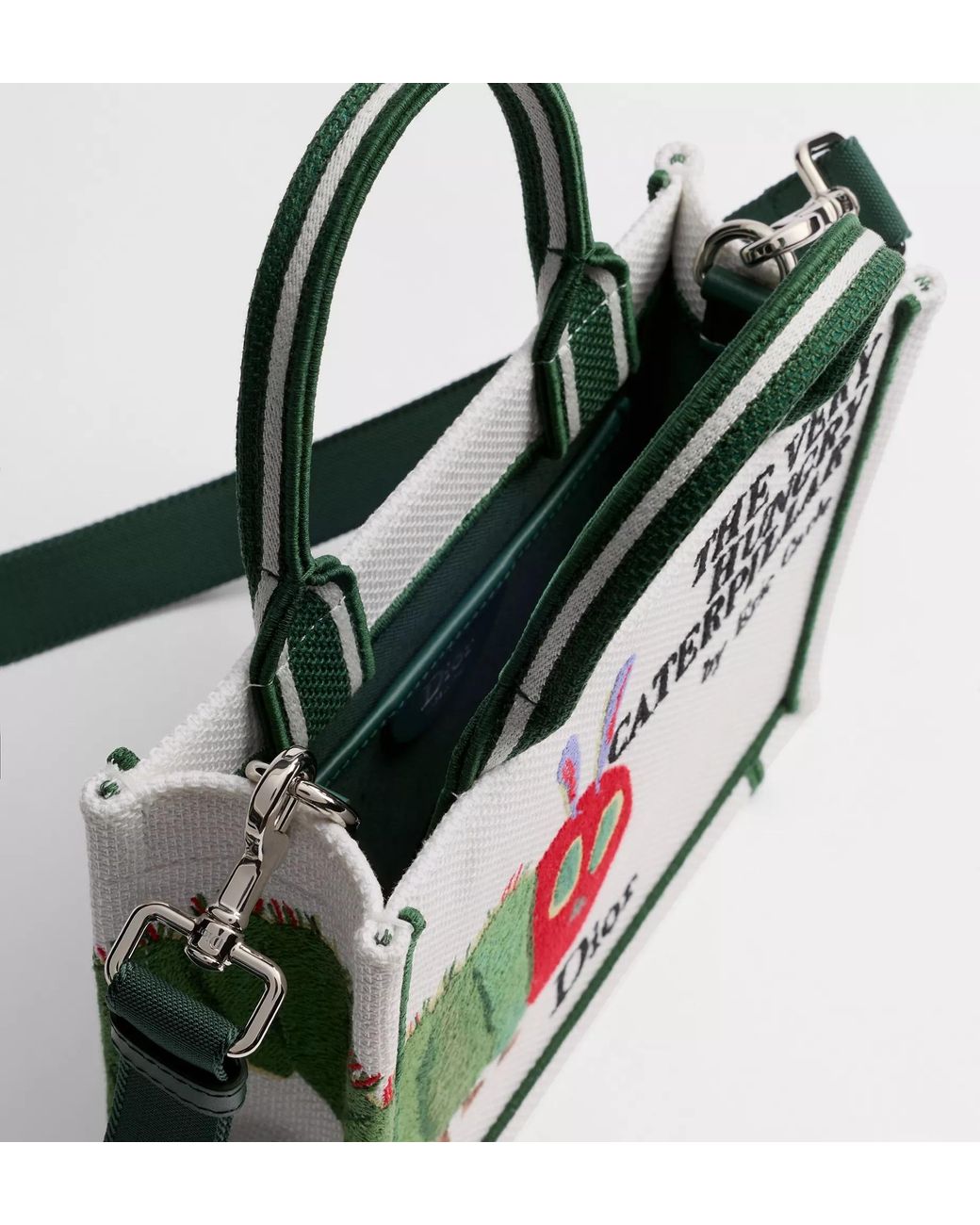Dior White Mini Book Tote With Strap
