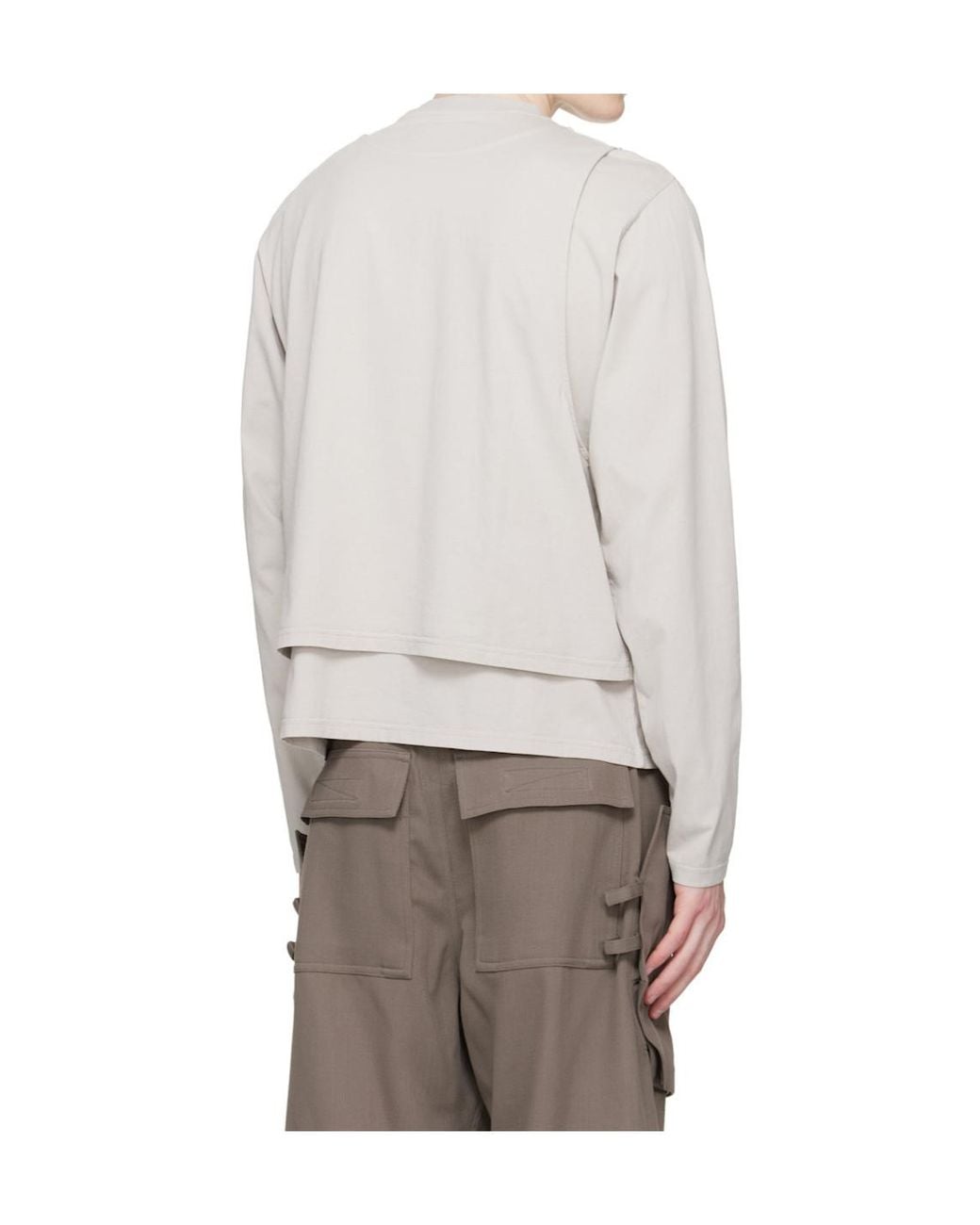 HELIOT EMIL Gray Rein Long-Sleeve T-Shirt for men