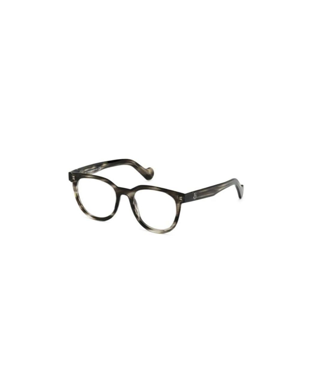 Moncler Multicolor Eyewear Oval Frame Glasses for men