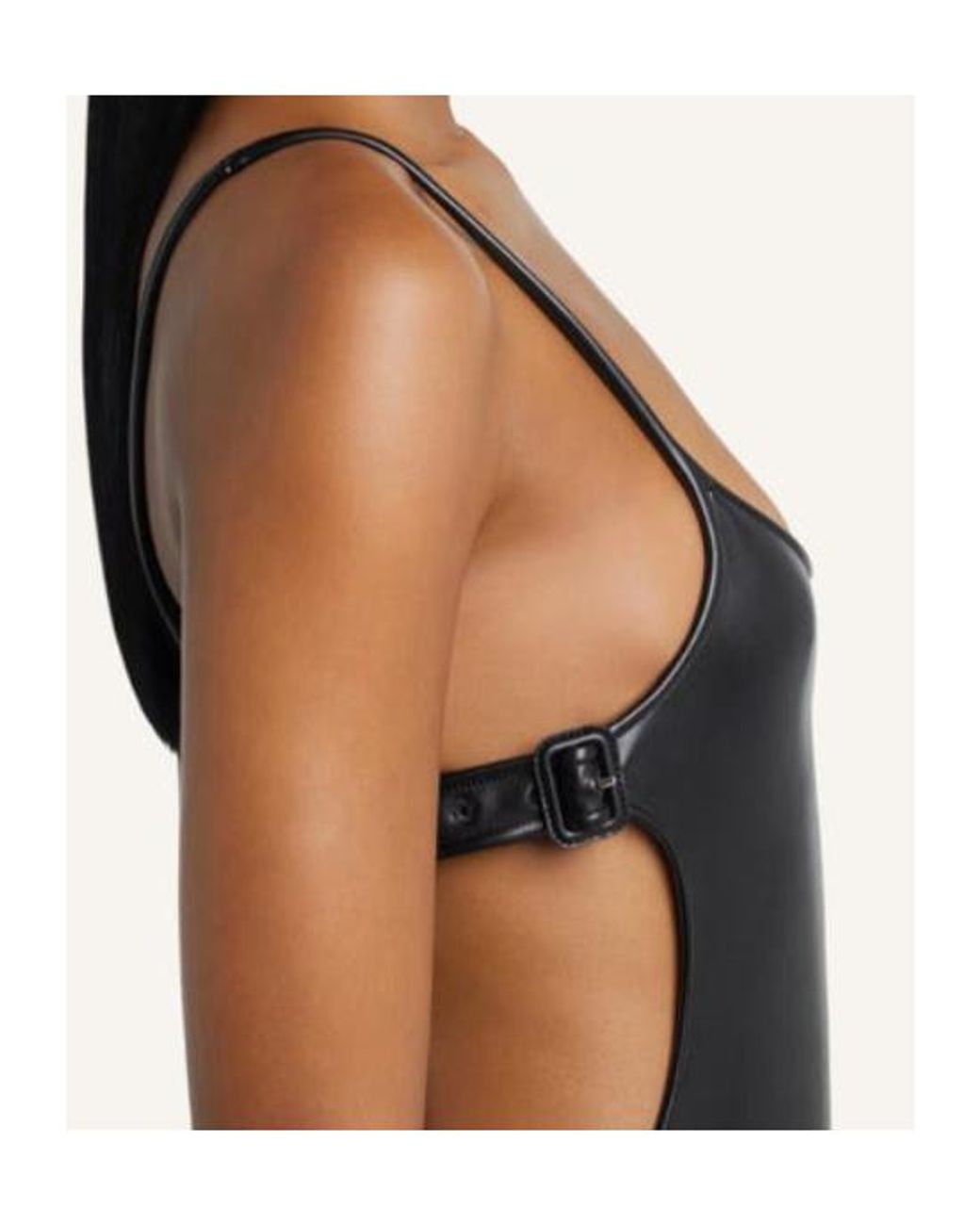 Courreges Black Courrèges Buckle Cut-Out Bodysuit